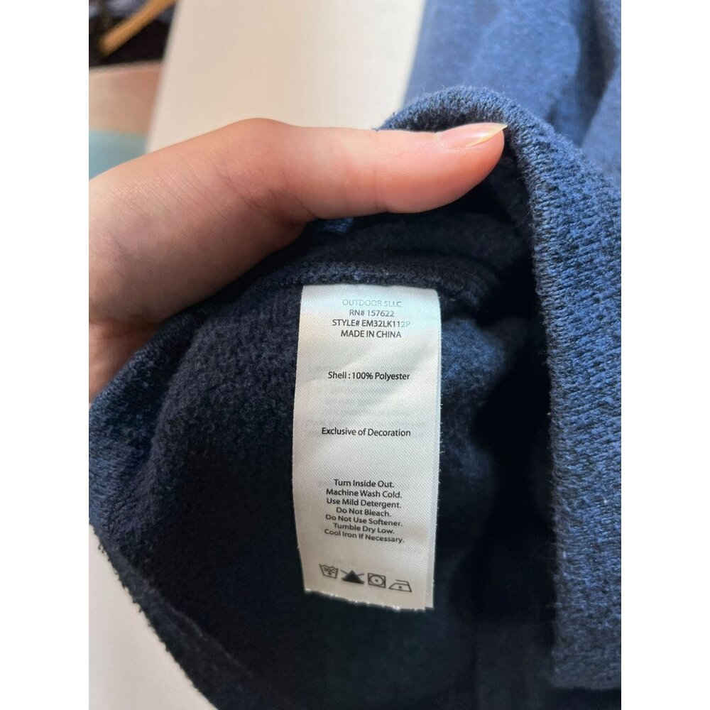 Eddie Bauer Men's Quarter Zip Fleece Pullover Sweater Long Sleeve Size XXL Blue - Picture 4 of 11